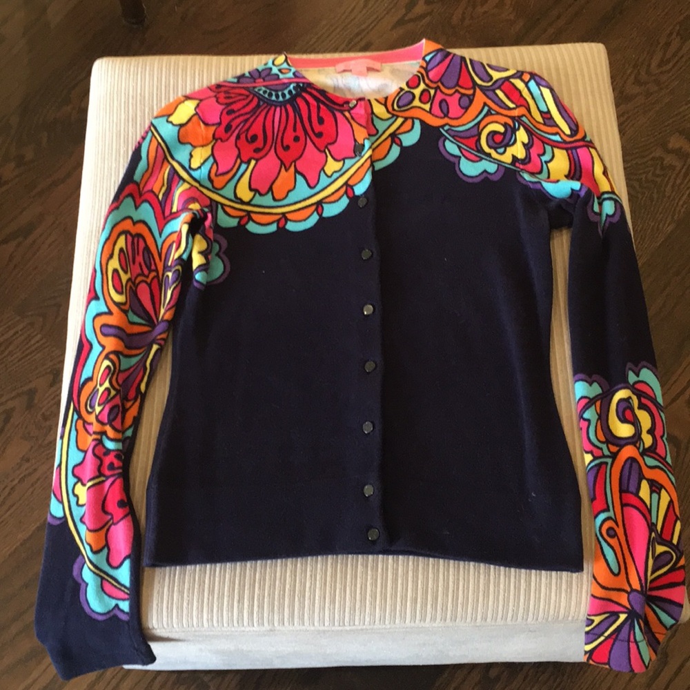 Colorful Navy Lily Pulitzer Cardigan